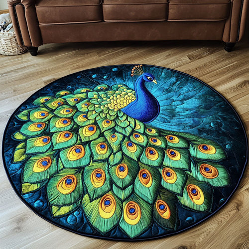 Emerald Splendor Quilted Round Mat NCU0NT4881