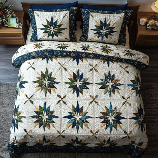 Emerald Star 3-Piece Quilted Bedding Set NCU0PT6835
