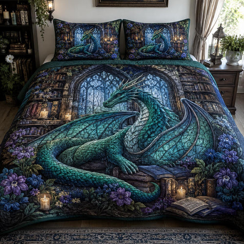 Emerald Storykeeper 3-Piece Quilted Bedding Set NCU0DV10037