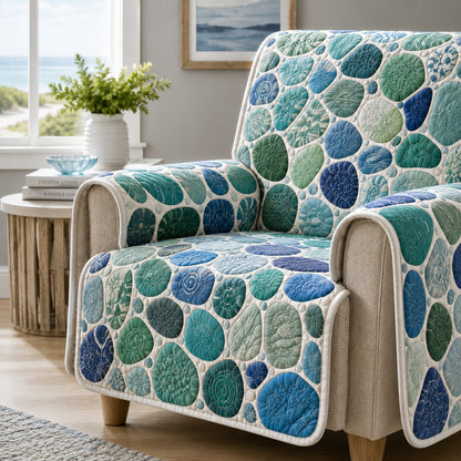 Emerald Tide Shoal Quilted Sofa Cover NCU0VL3968