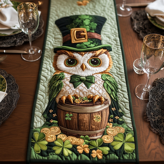 Emerald Treasure Quilted Table Runner NCU0VH2546