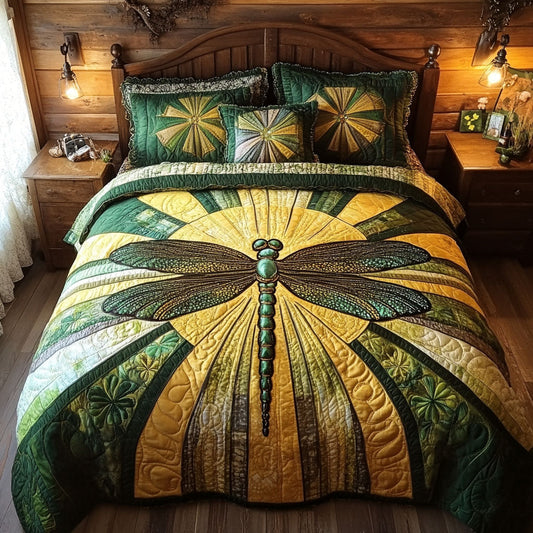 Emerald Wings 3-Piece Quilted Bedding Set NCU0PT3404