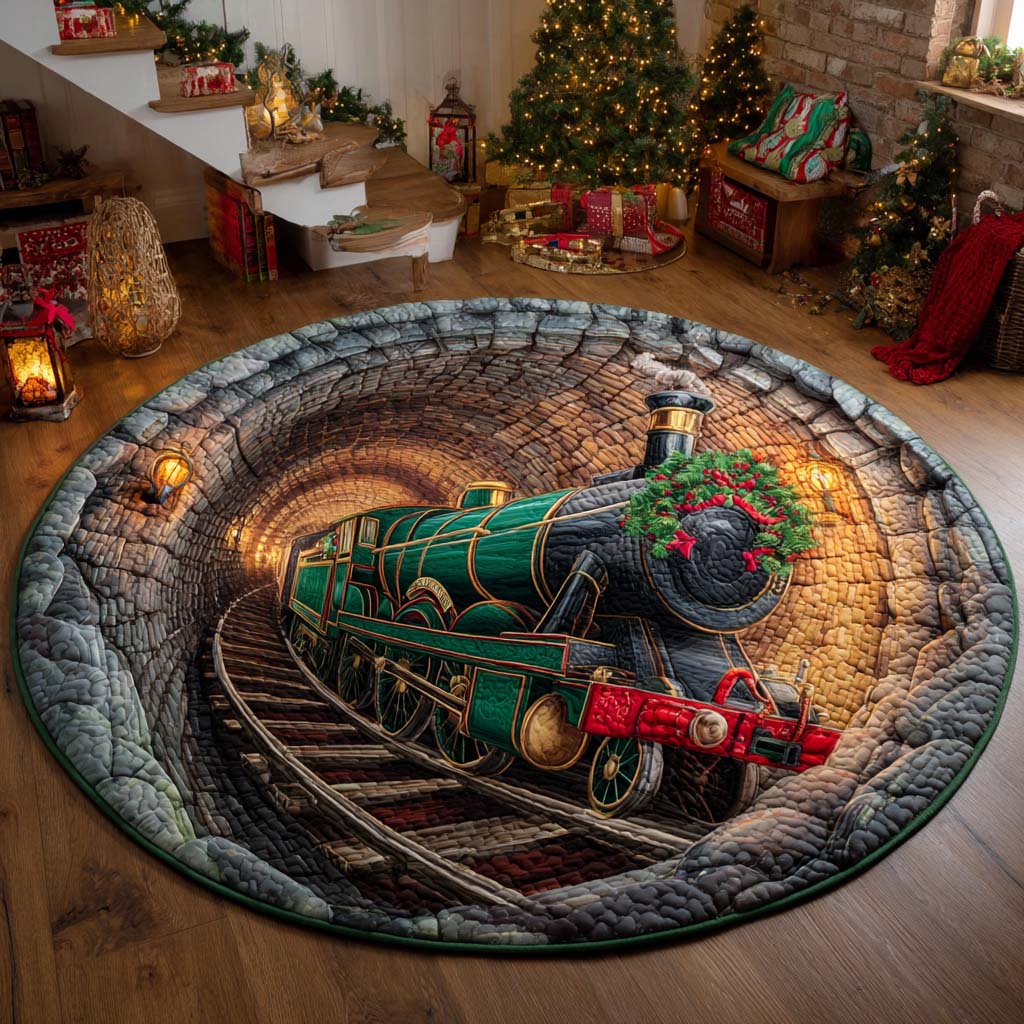 Christmas Quilted Round Mat NCU0VT310