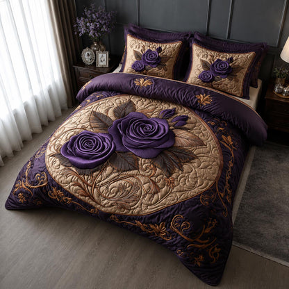 Enchanted Amethyst 3-Piece Quilted Bedding Set NCU0DV3635