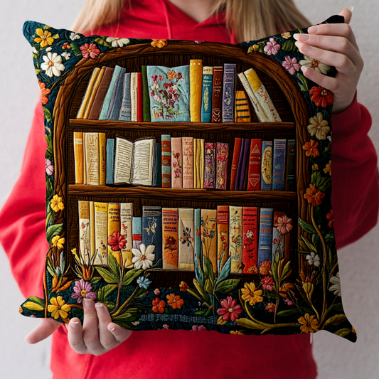 Enchanted Book Haven Quilted Pillow Case NCU0NT3088