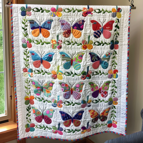 Enchanted Butterflies Quilted Blanket NCU0VL052