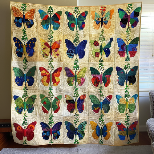 Enchanted Butterflies Quilted Blanket NCU0VL058