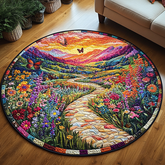 Enchanted Bloom Walk Quilted Round Mat NCU0VL1272