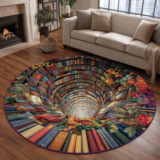 Enchanted Book Descent Quilted Round Mat NCU0DV7866