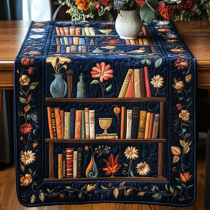 Enchanted Bookshelf Quilted Table Runner NCU0NT4294
