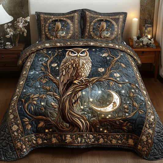 Enchanted Branch 3-Piece Quilted Bedding Set NCU0VH1457