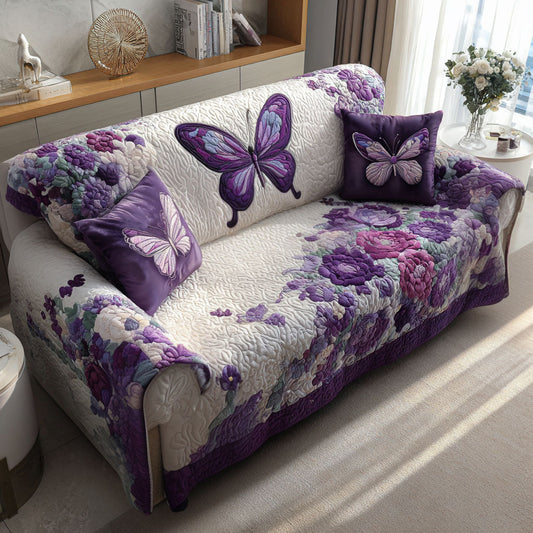 Enchanted Butterfly Quilted Sofa Cover NCU0PT10936