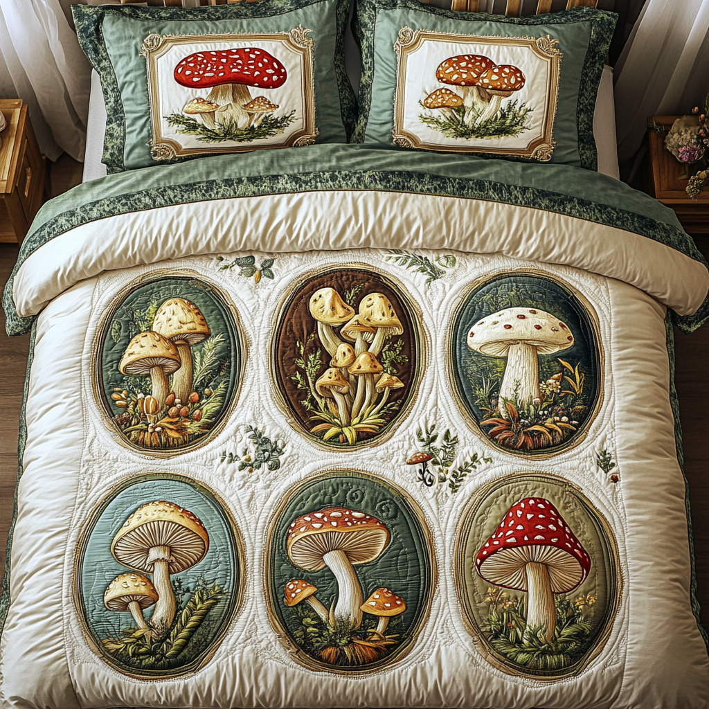 Enchanted Caps 3-Piece Quilted Bedding Set NCU0VH5355