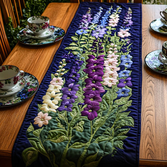 Enchanted Delphinium Quilted Table Runner NCU0PT6861