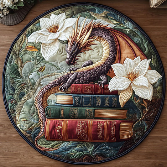 Enchanted Dragon Quilted Round Mat NCU0PT5587