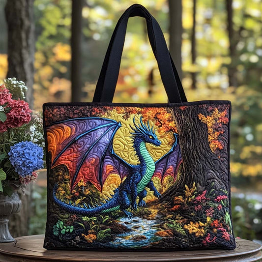 Enchanted Dragon Tale Quilted Tote Bag NCU0NT8455