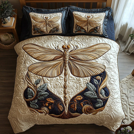 Enchanted Dragonfly 3-Piece Quilted Bedding Set NCU0DV6536