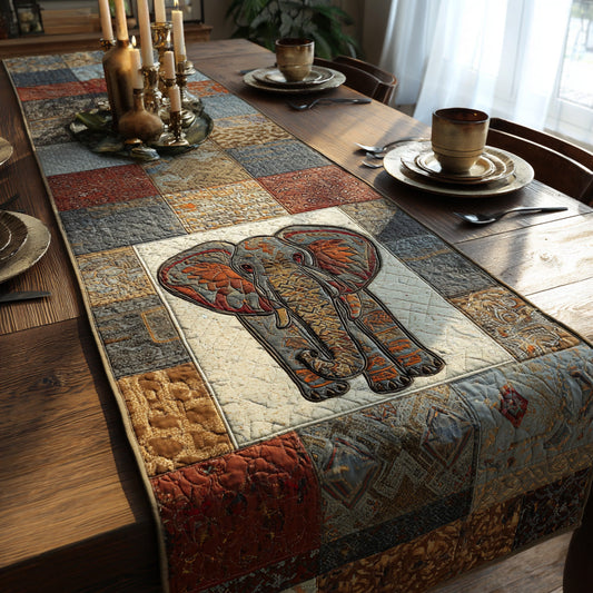 Enchanted Elephant Quilted Table Runner NCU0DV6453