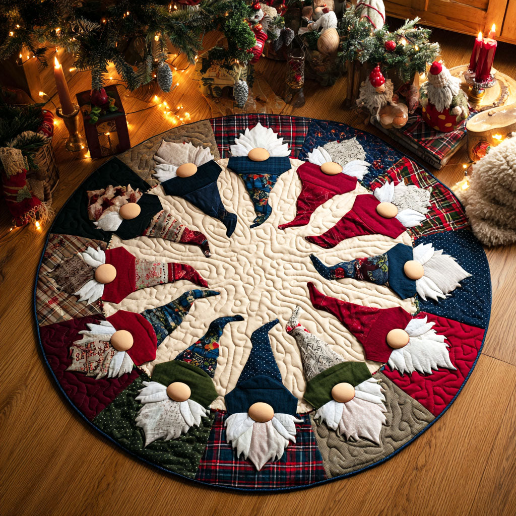 Enchanted Elves Quilted Round Mat NCU0TV356