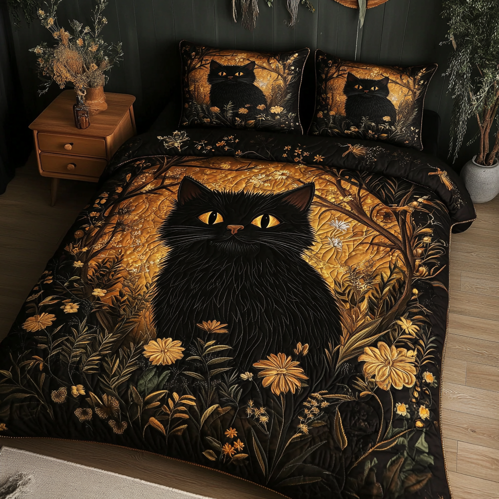 Enchanted Eyes 3-Piece Quilted Bedding Set NCU0VL2215