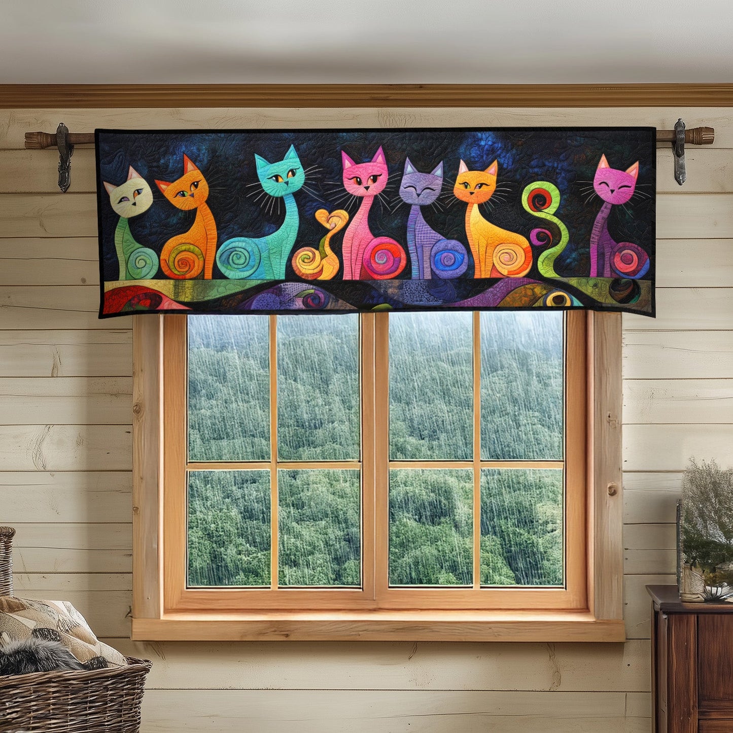 Enchanted Feline Quilted Valance NCU0PT7125