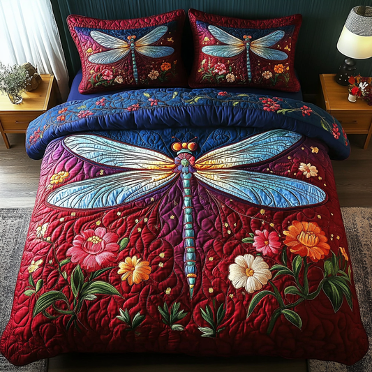 Enchanted Flight 3-Piece Quilted Bedding Set NCU0DV4642