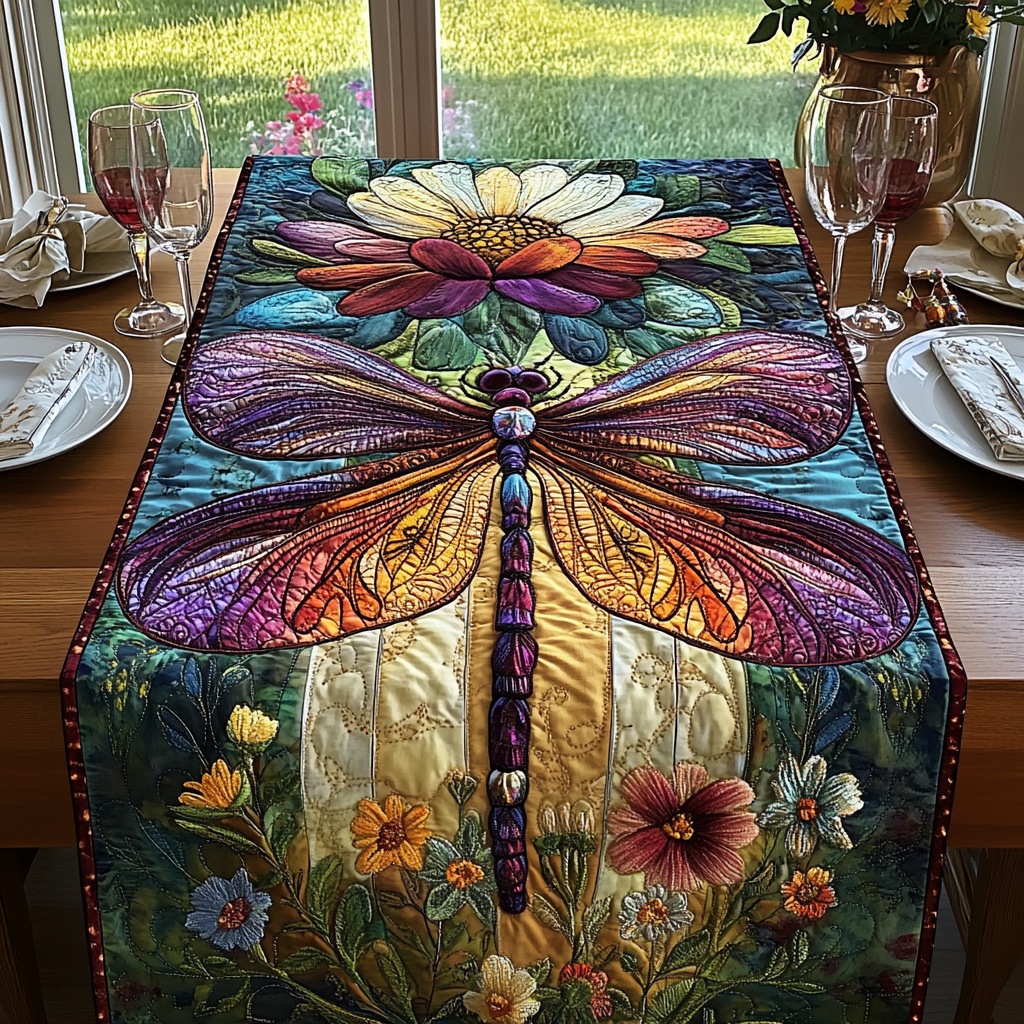 Enchanted Flight Quilted Table Runner NCU0DV2924