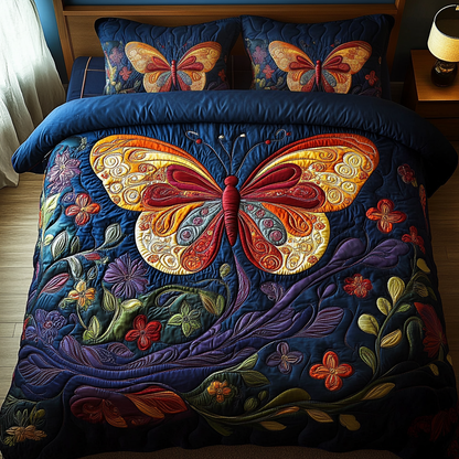 Enchanted Flutter 3-Piece Quilted Bedding Set NCU0VH2836