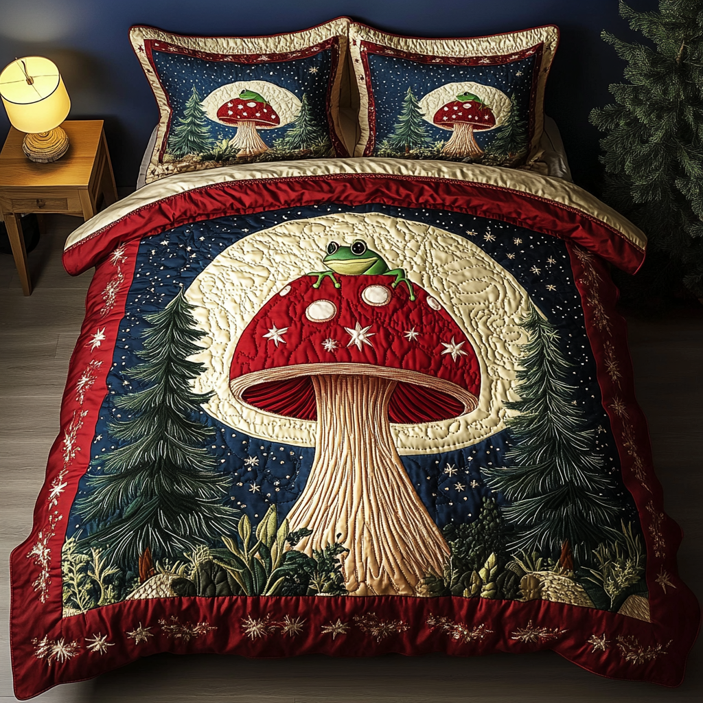 Enchanted Forest 3-Piece Quilted Bedding Set NCU0DK3744