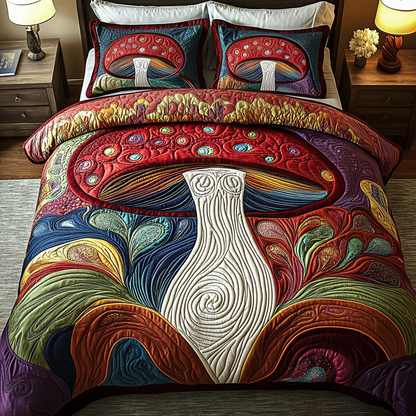 Enchanted Forest 3-Piece Quilted Bedding Set NCU0VH2431