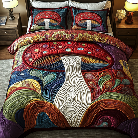 Enchanted Forest 3-Piece Quilted Bedding Set NCU0VH2431