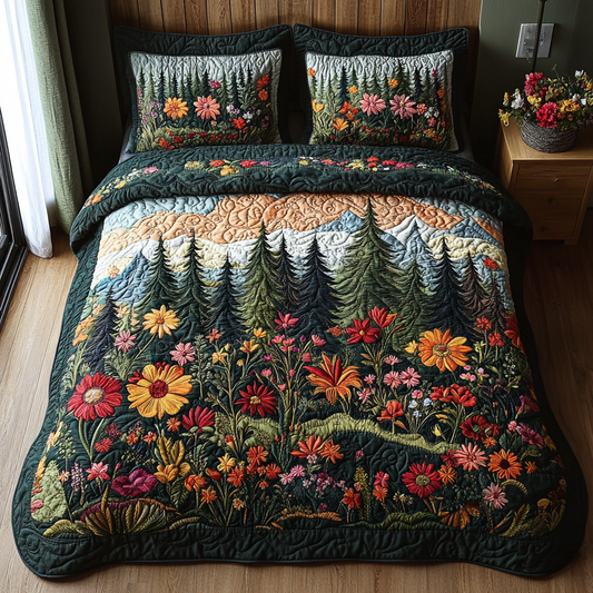 Enchanted Forest 3-Piece Quilted Bedding Set NCU0DV4742