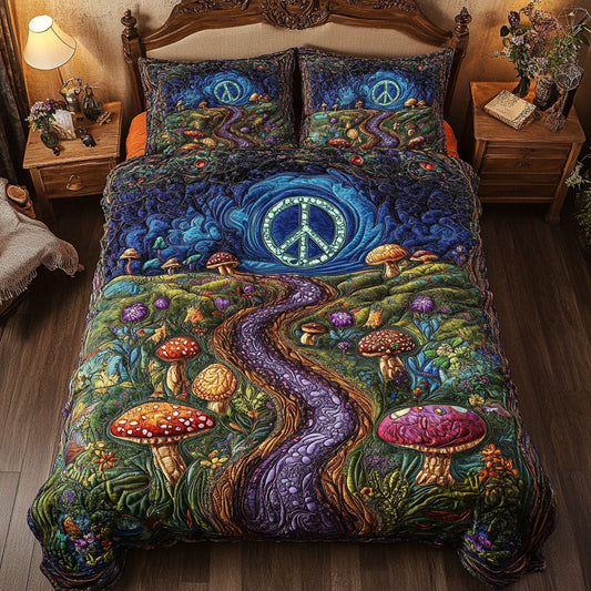 Enchanted Forest Serenity 3-Piece Quilted Bedding Set NCU0PT4066