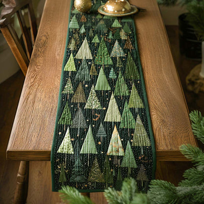 Enchanted Forest Trees Quilted Table Runner NCU0XD968