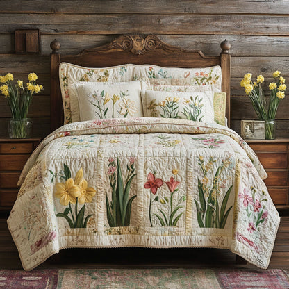 Enchanted Garden 3-Piece Quilted Bedding Set NCU0PT5035