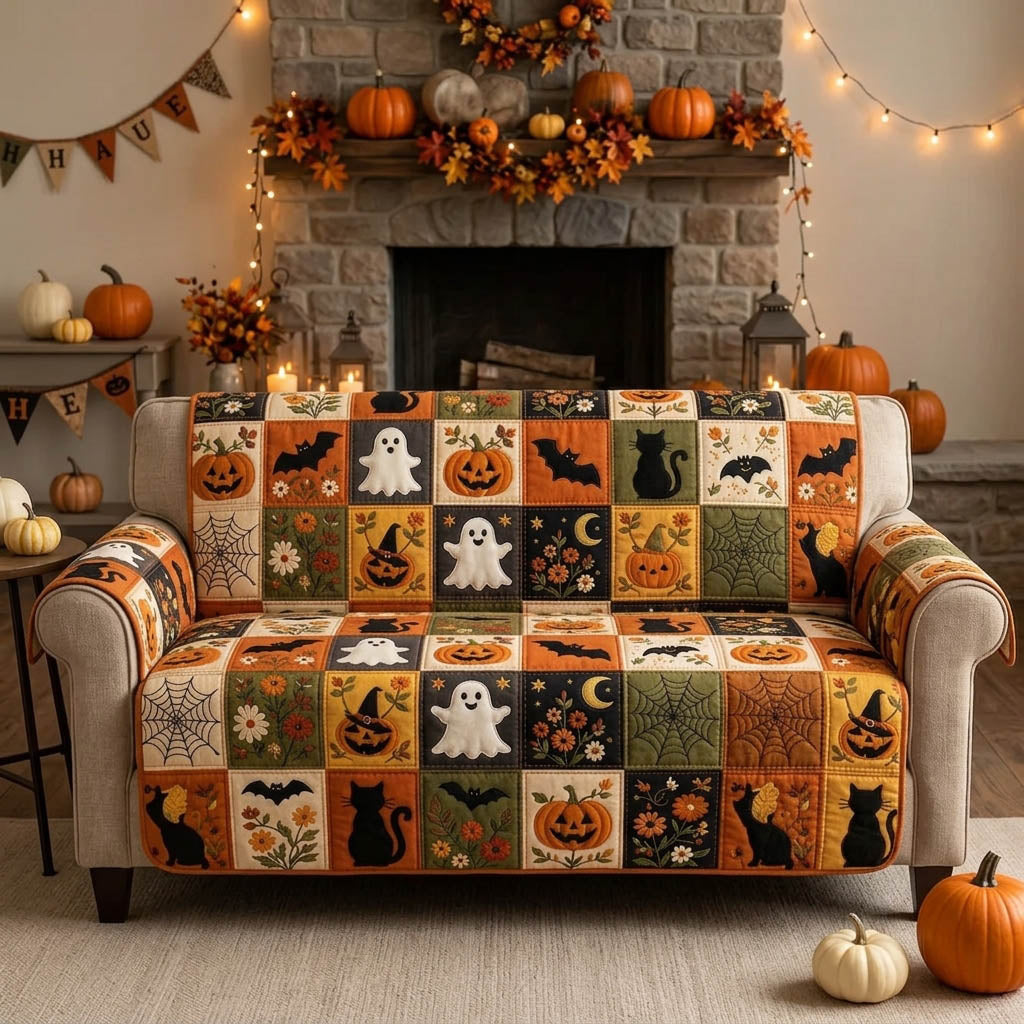 Enchanted Halloween Realm Quilted Sofa Cover NCU0HH2084