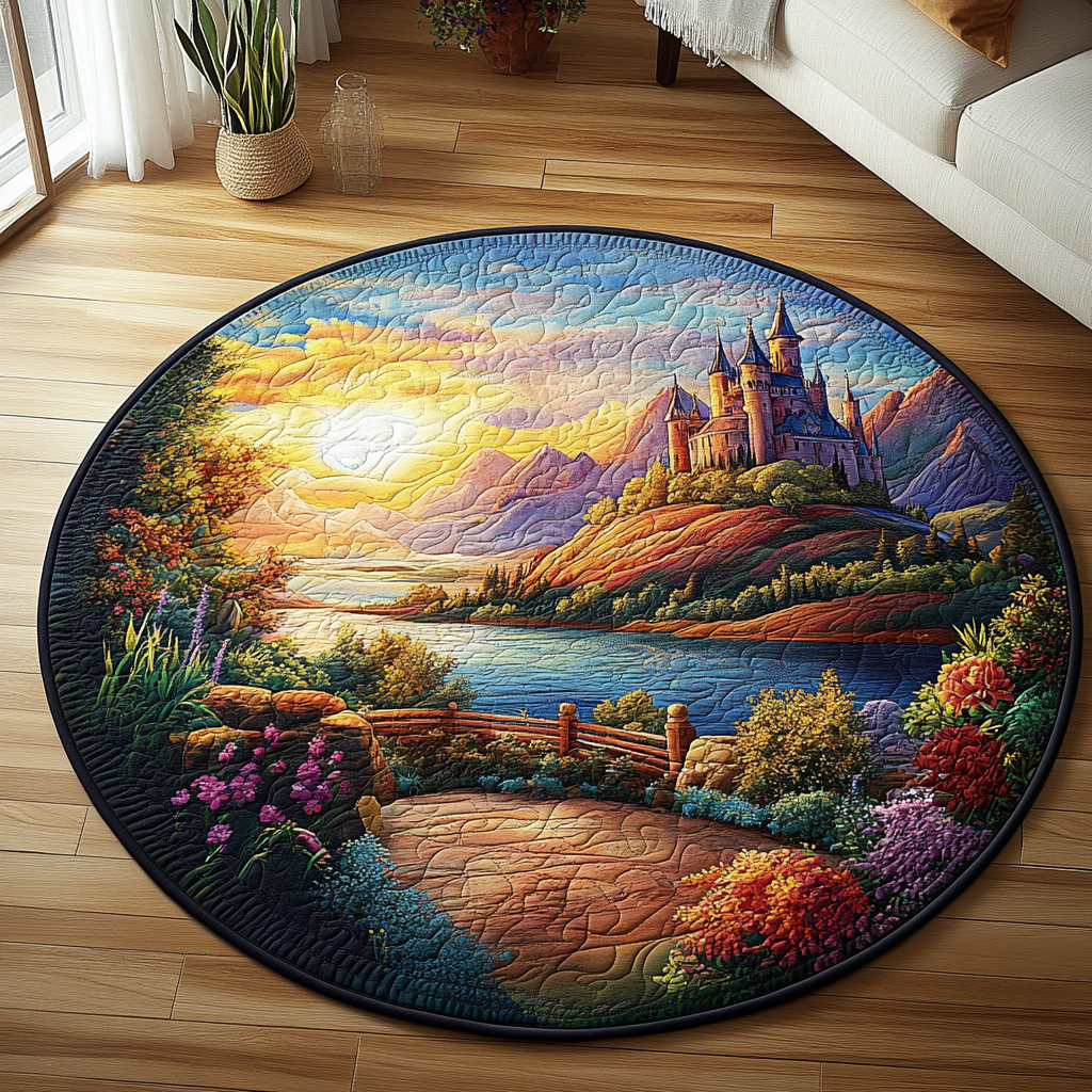 Enchanted Horizon Quilted Round Mat NCU0DV4044