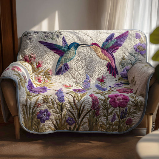 Enchanted Hummers Quilted Sofa Cover NCU0PT10758
