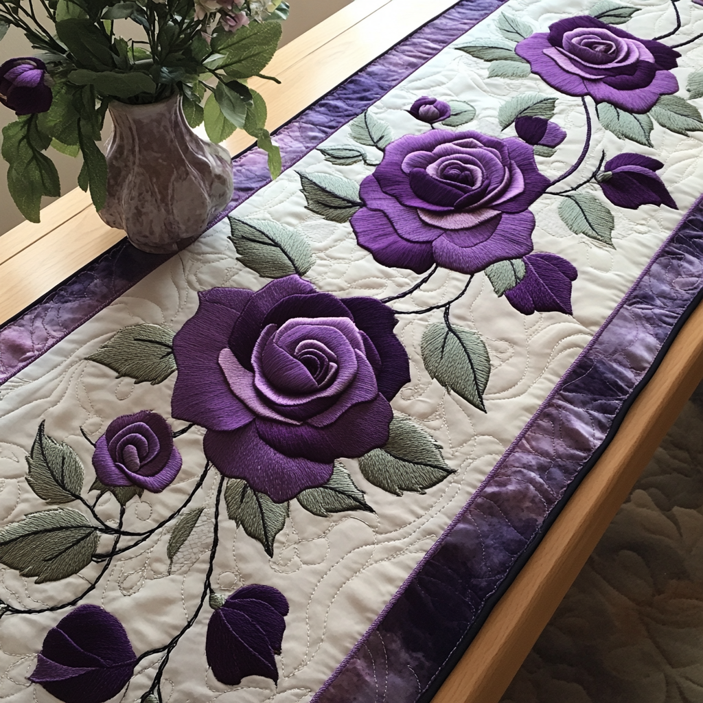 Enchanted Lavender Quilted Table Runner NCU0VL1420