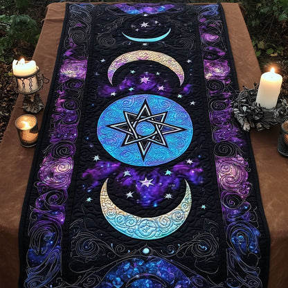 Enchanted Lunar Star Quilted Table Runner NCU0PT3355