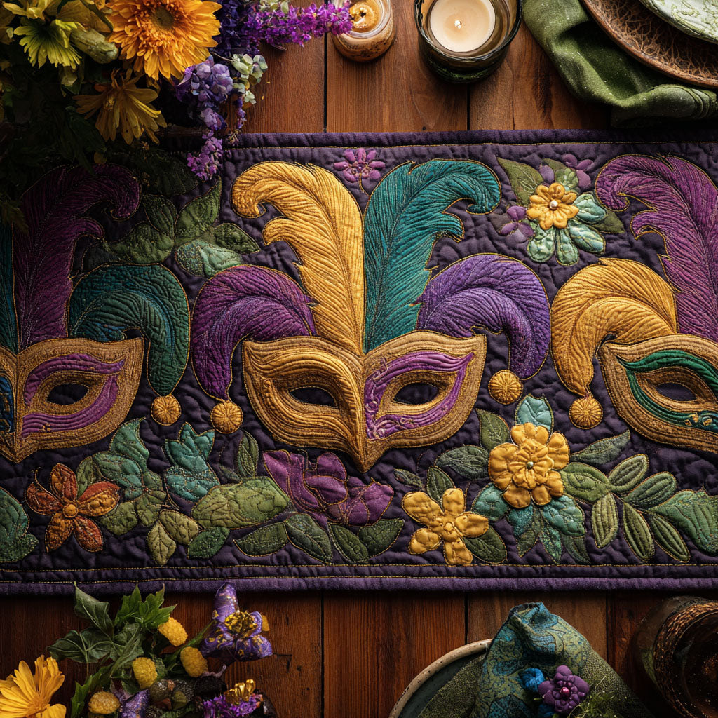 Enchanted Masque Quilted Table Runner NCU0PT10965