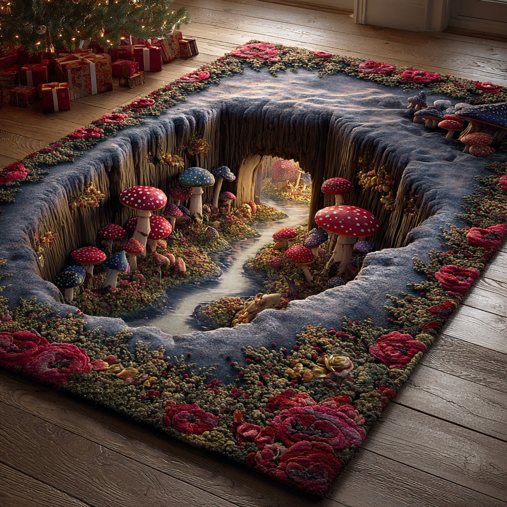 Enchanted Mushroom Forest Area Rug NCU0TD1849