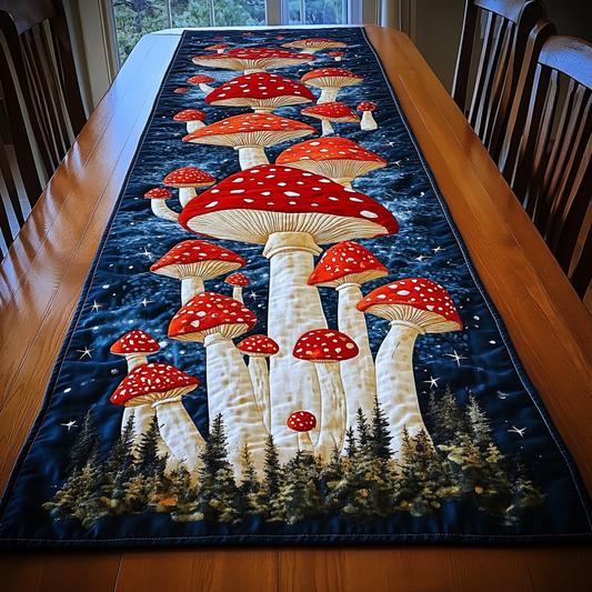 Enchanted Mushrooms Quilted Table Runner NCU0DK4167