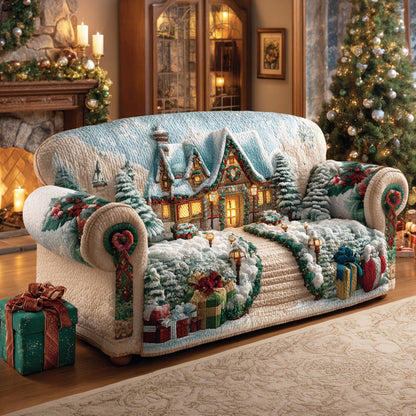 Enchanted Noel Forest Quilted Sofa Cover NCU0TD1828