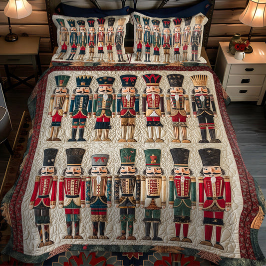 Enchanted Nutcracker 3-Piece Quilted Bedding Set NCU0TL1597