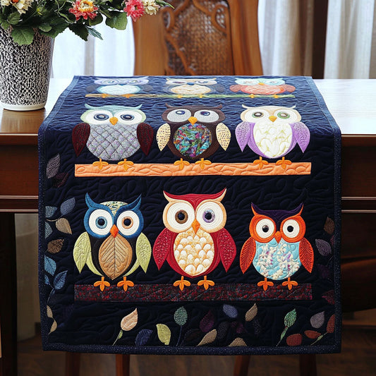 Enchanted Owl Haven Quilted Table Runner NCU0NT4146