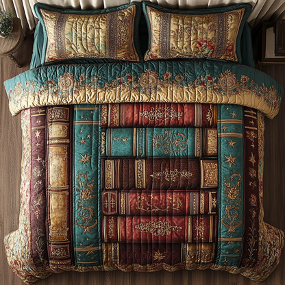 Enchanted Pages 3-Piece Quilted Bedding Set NCU0DK4785