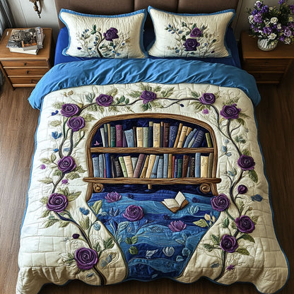 Enchanted Pages 3-Piece Quilted Bedding Set NCU0PT5628
