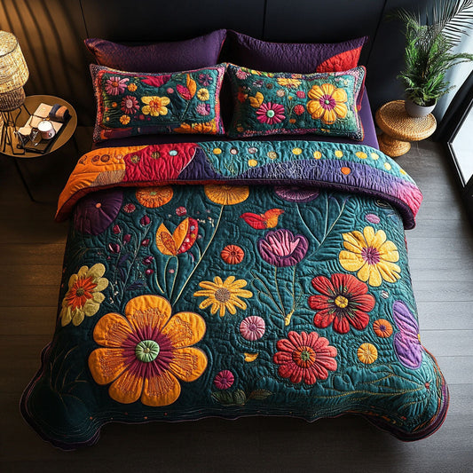 Enchanted Path 3-Piece Quilted Bedding Set NCU0PT7028