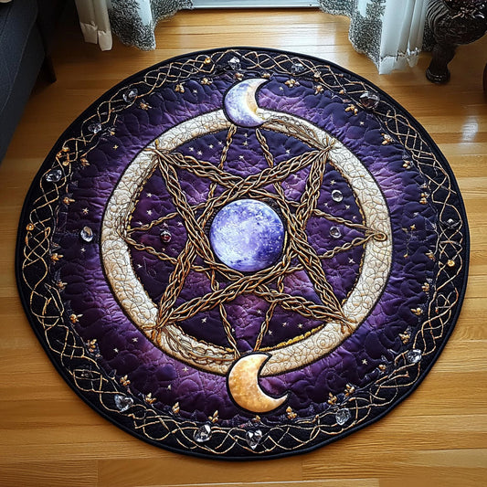 Enchanted Pentacle Quilted Round Mat NCU0PT3363